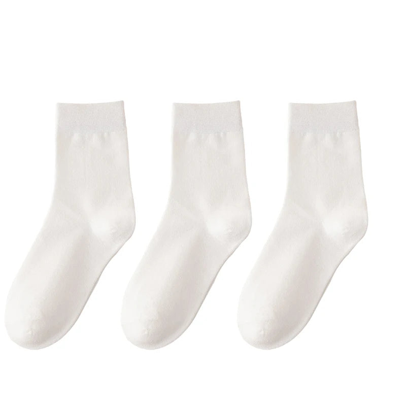 Socks women's Cotton Solid Color Autumn Spring Soft Breathable Quick Pick Grocers